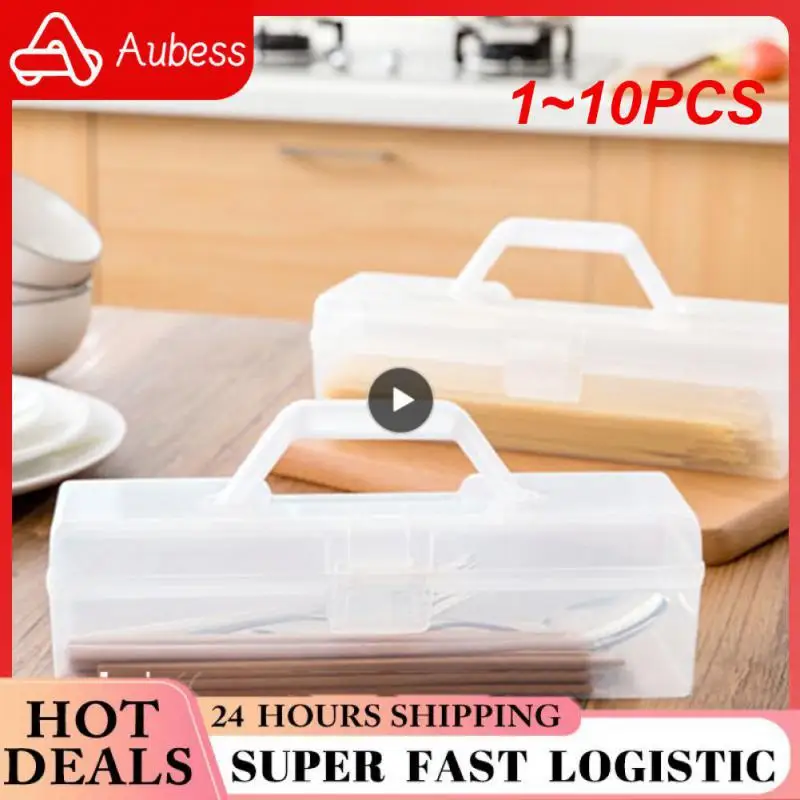 

1~10PCS Noodle Fresh-keeping Box Portable Plastic Food Storage Containers Transparent With Lid Pasta Container With Lid Handheld