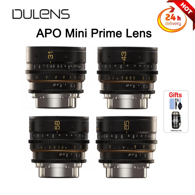 Dulens Apo Mini Prime 31Mm 43Mm 58Mm 85Mm T2.4 Cine Lens Per Fotocamere Canon Ef Pl Mount