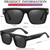 Trendy Square T-shaped Sunglasses Mens Womens Oversized Flat Top Shades Retro 70s Rectangle Driving Goggles UV400 3