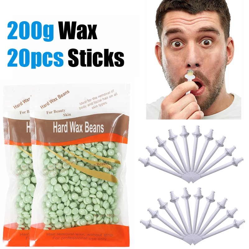 Portable Nose Wax Kit for Men and Women Nail Waxing Hair Removal Wax Kit Nail Cleaning Nose Clipper 50g-500g Beauty Nose Wax Kit