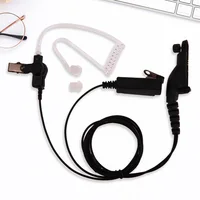 Acoustic Radiation Protection Anti-Radiation Headphones Air Tube Handsfree Earphone with Microphone Volume Control Ear Hook 2