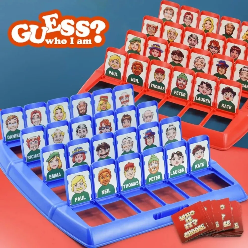 

Memory Training Guess Who Game Funny Board Guessing PP Card Toy Indoor Games Party