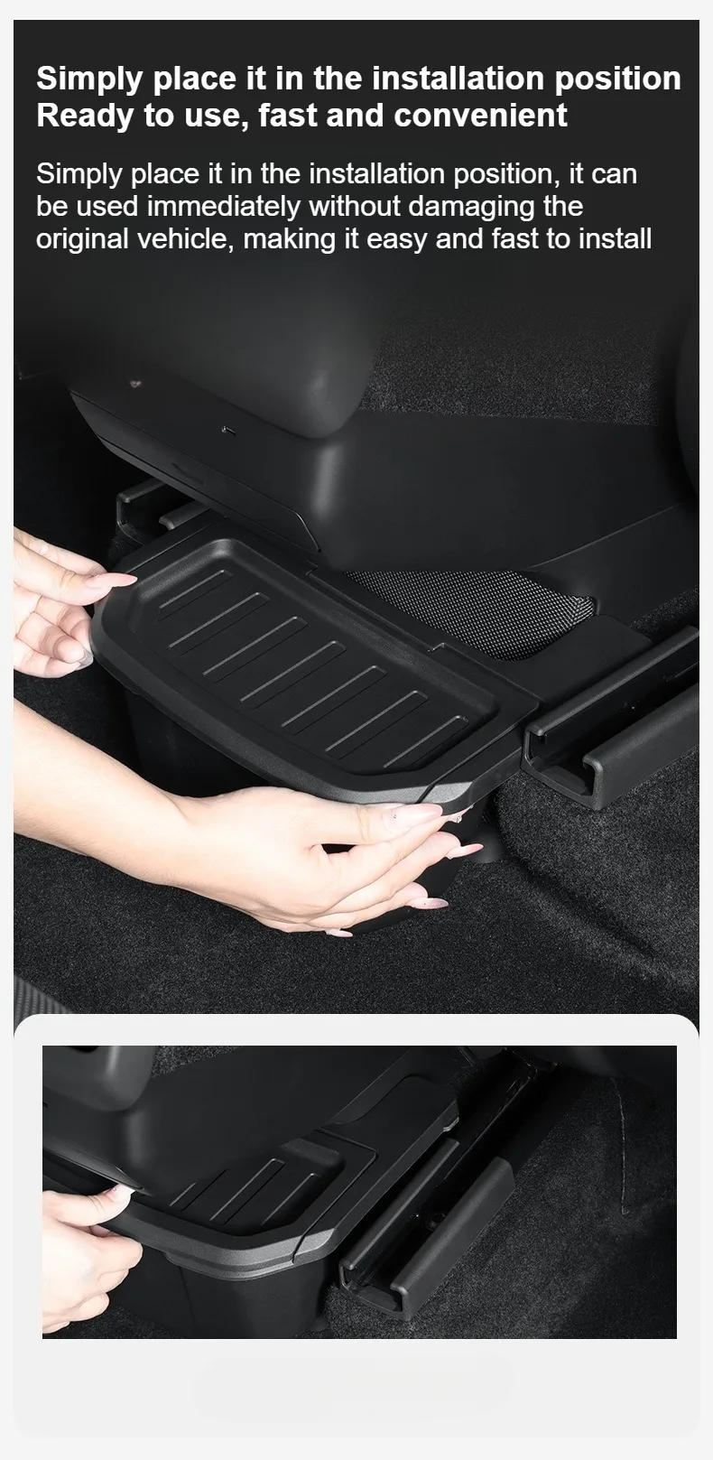 Für Tesla Model YL Sechs Sitze 2026 2025 Armlehnenboxen Aufbewahrungsboxen Auto-Heckabfalleimer Organizer Auto-Innenausstattung TP – Detail 20