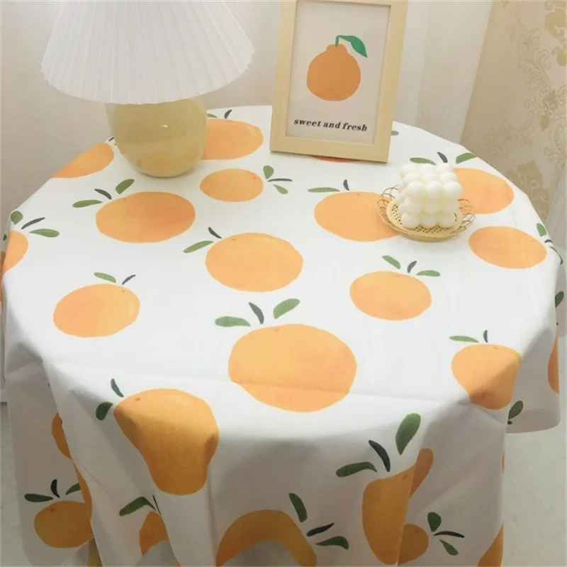 

Fruit Pastoral Style Round Table Cover Protector Cloth