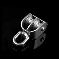 304 A2 Stainless Steel M15 M20 M25 M32 M50 Rotation Double Pulley Traction Lifting Sailing Boat Loading Pulley Block 2