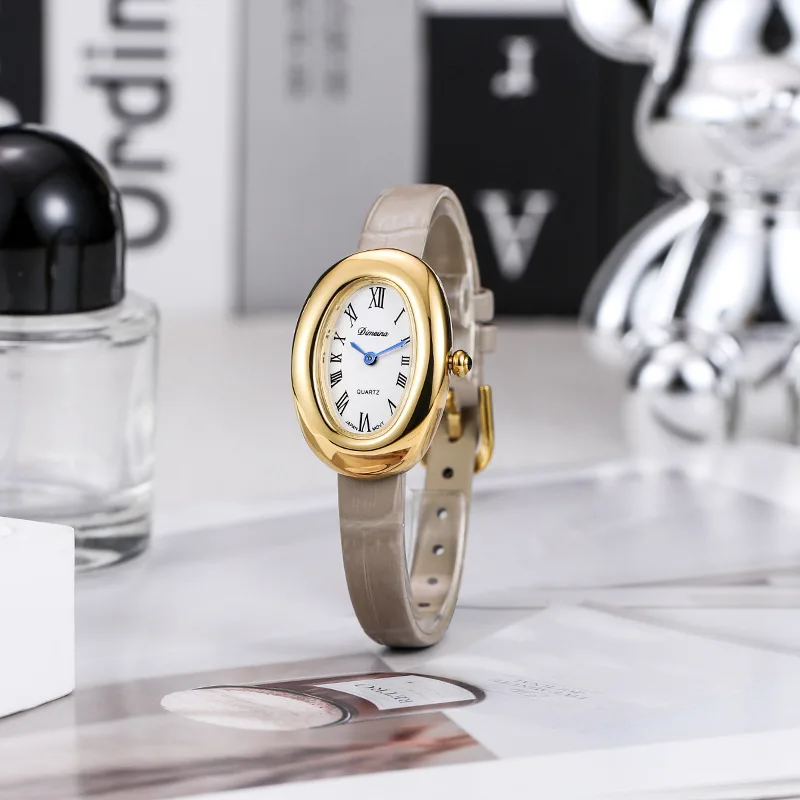 2025 new women's watch Roman egg shaped belt, vintage waterproof quartz watch, fashionable casual lover gift - 3