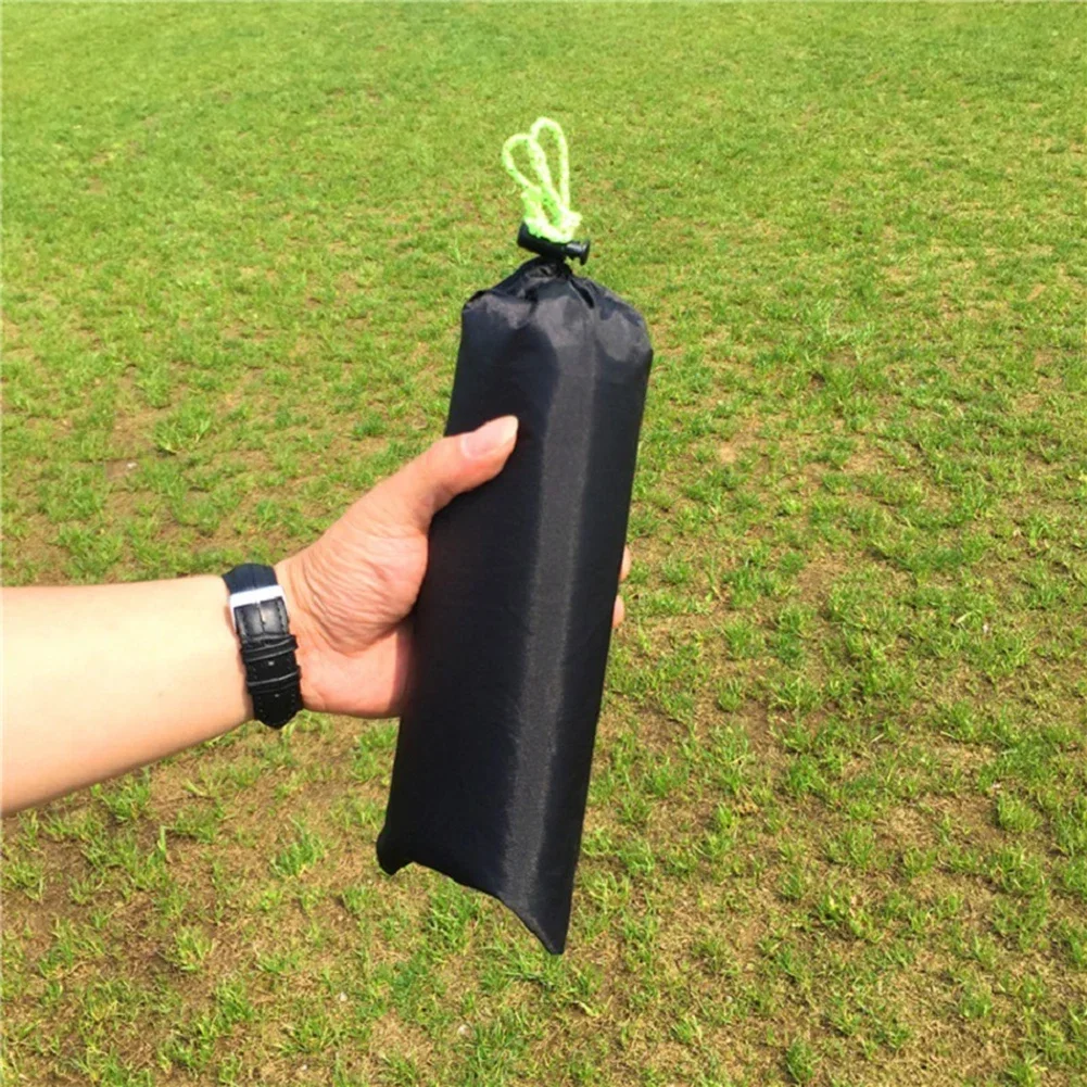 Multifunction Camping Tent Footprint 210D Oxford Cloth Waterproof Ground Sheet Bathtub Floor Tarp For Outdoor Activities Picnic Beach, Black(200x80cm