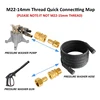 Pressure Washer Quick Connect Kit M22 14mm to 3/8 Hose Quick Connect Fitting Adapter for Power Washer Gun Hose Pump 5000 PSI 3