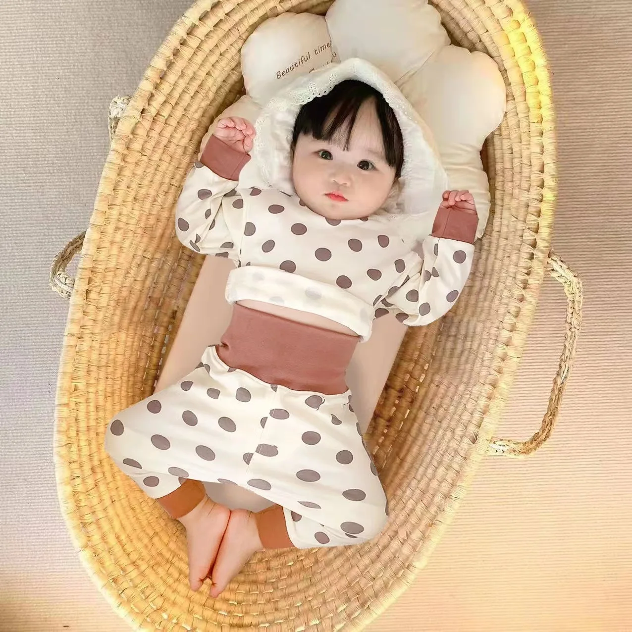 Baby Clothes Autumn Winter Pajama Set Bottom Underwear Two-piece Set Cotton Boy Long Sleeves Outfit 2pcs