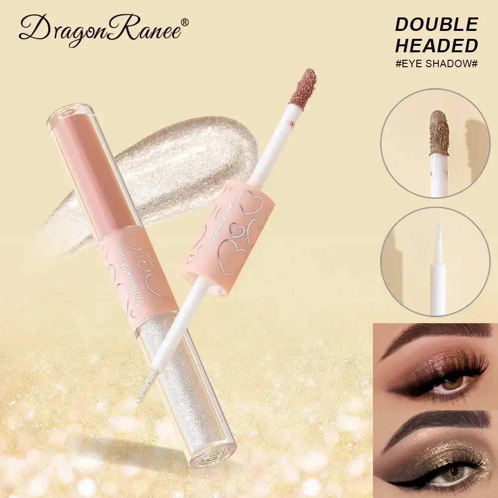 Matte Liquid Eyeshadow Shimmer Glitter Brighten Fine Glitter Low Saturation Double-headed Monochrome Nude Eyeshadow Beauty Tools