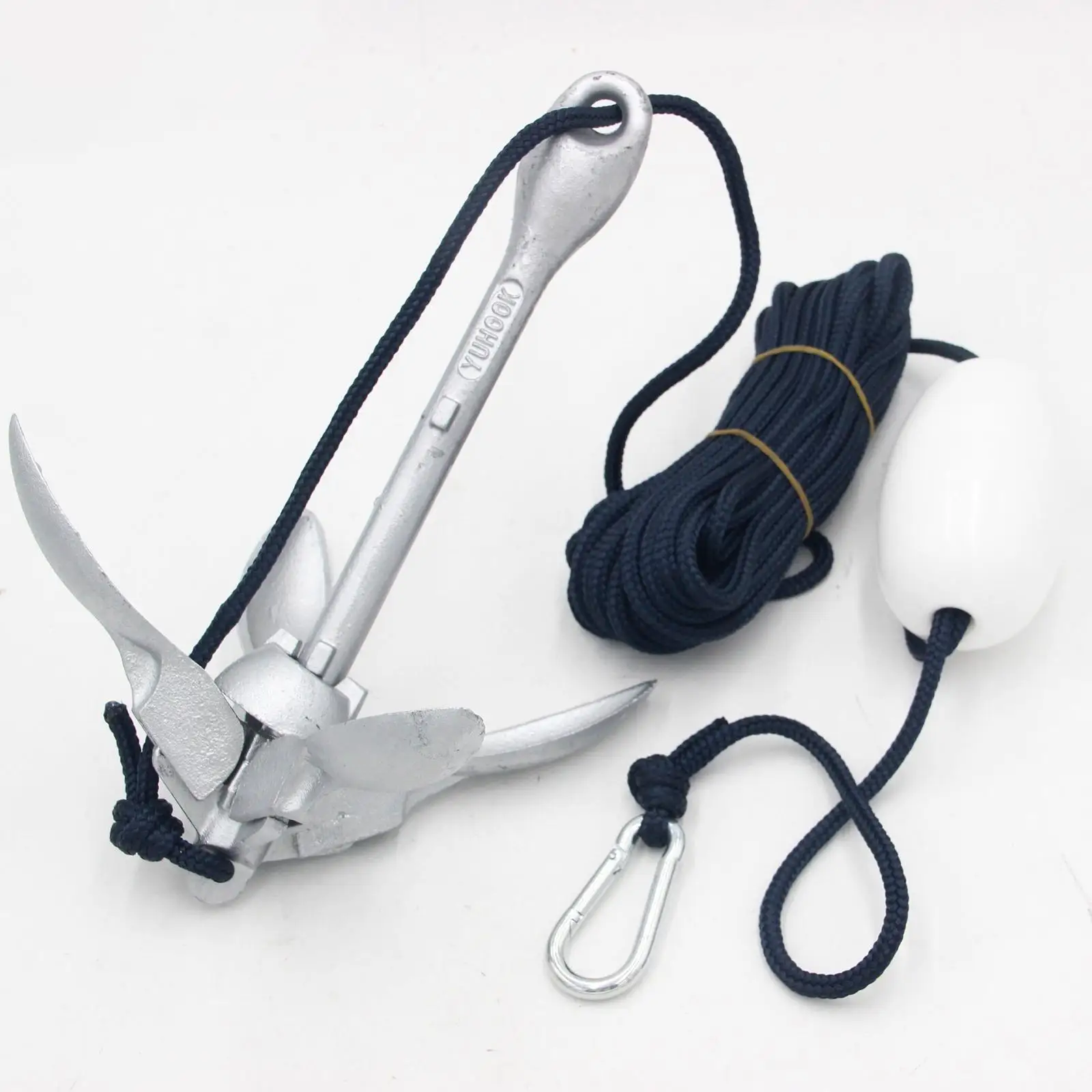 1.5kg Kayak Anchor Folding Grapnel Anchor Kit For Kayaks Canoes Jet Skis 3.5lb Kayak Folding Accessories With Hooks boat folding anchor