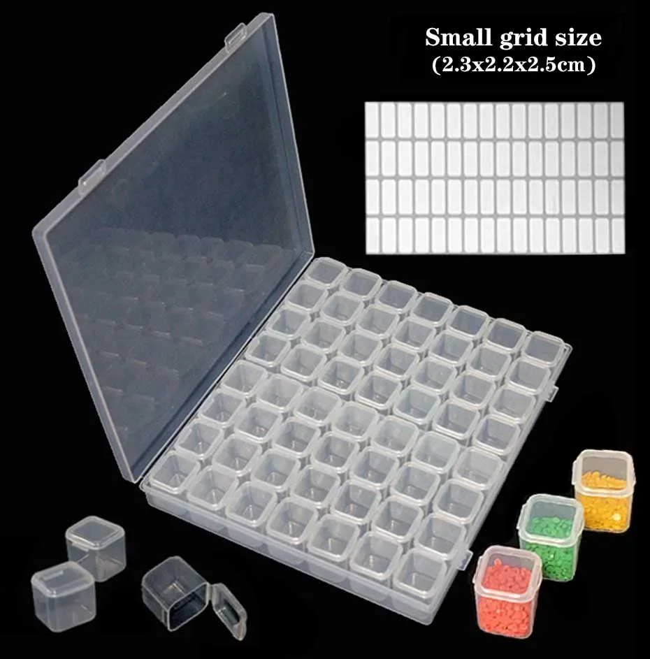 28/56 Grids DIY Diamond Painting Tools Storage Box Diamond Embroidery Accessories Organizer Case Painting Storage Containers