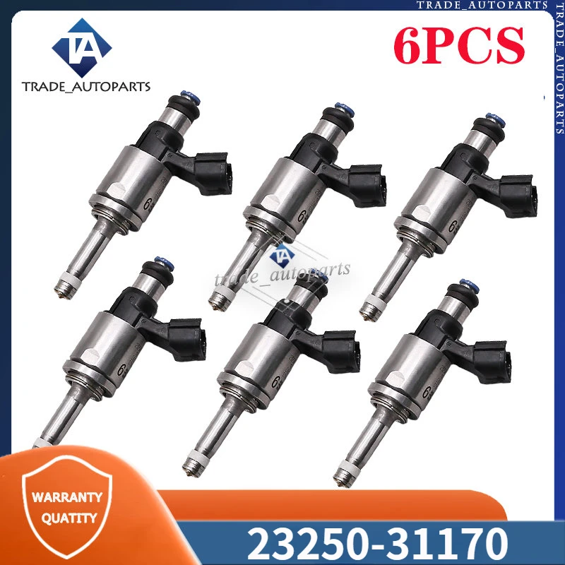 

Топливные форсунки 23250-31170 23209-31170-08 6 шт. для 2018-2019 LEXUS GS350 IS350 LC500H LS500H RC300 RC350 RX350 RX450H 2325031170