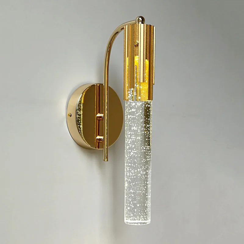 

Crystal Wall Lamp Modern Creative Living Room Background Wall Lamp European Light Luxury Room Bedside Lamp Stair Lamp