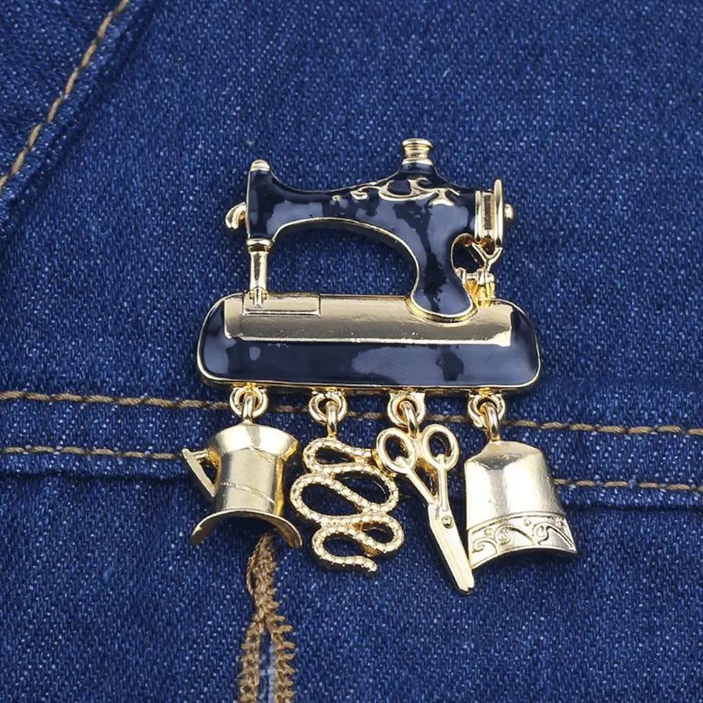 Enamel Brooch Creative Hanger Sewing Machine Design for Suit Collar Bag Clothes,enamel pins,enamel brooch,pearl beaded brooch,metal brooch