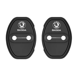 Silicone Car Door Lock Protector Cover - Set of 2 or 4, Universal Auto Accessory (2PCS)
