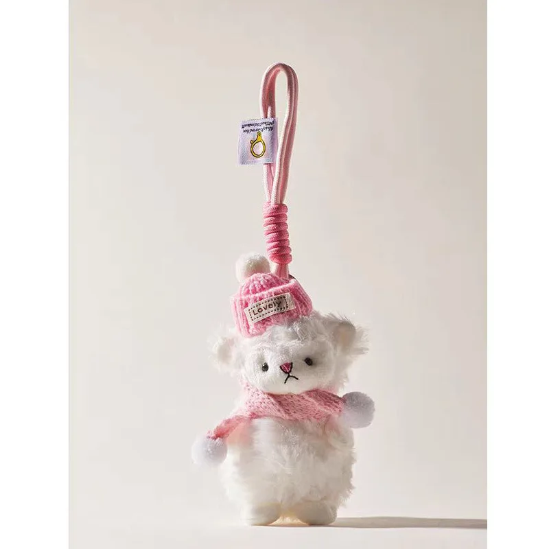 Cute Crochet Creative Cartoon Scarf, Lamb Plush Pendant, Doll Hanging Decoration Creative and Interesting Outdoor Items