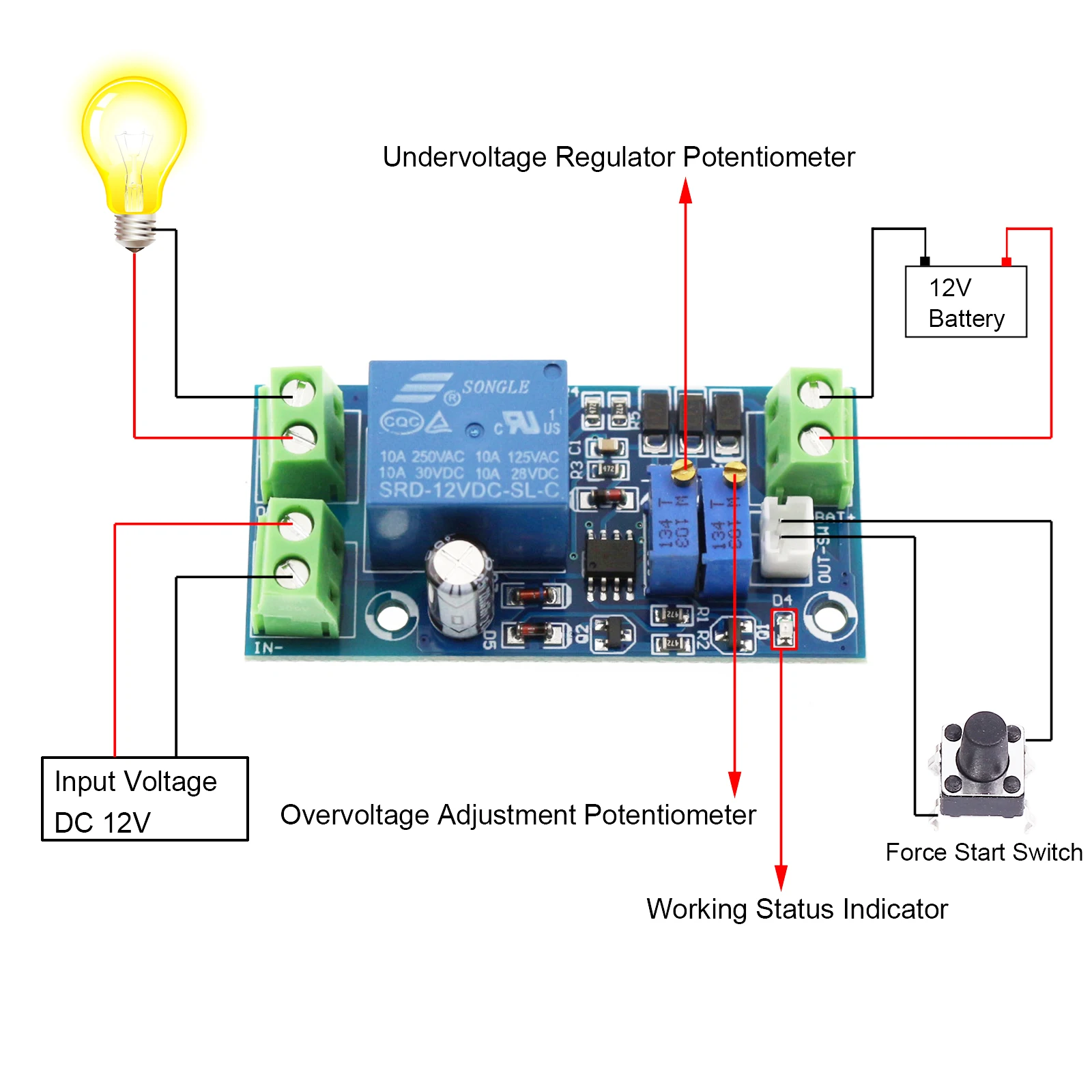 Wifi Switch Voltage Protection Device 12v Battery Low Voltage Cut