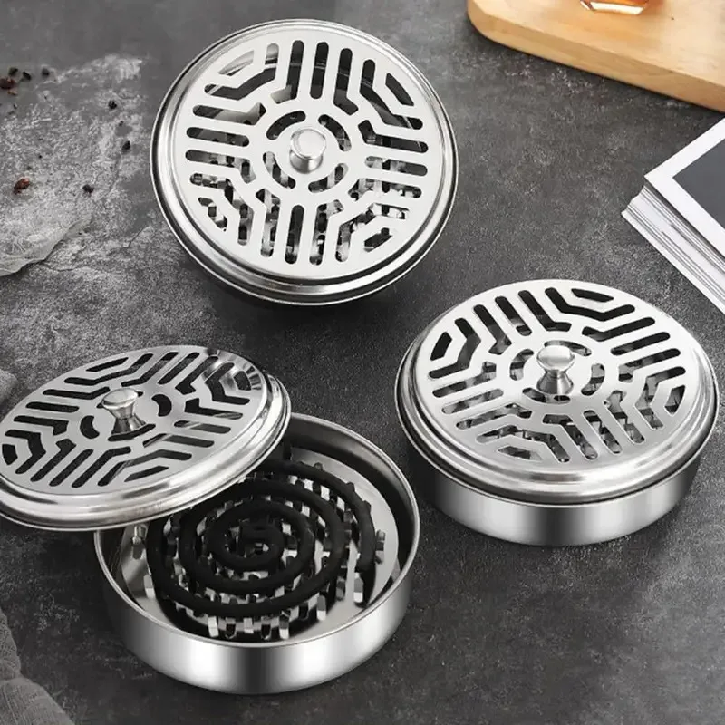 Mosquito coil holder with cover tray nail tooth household ash tray