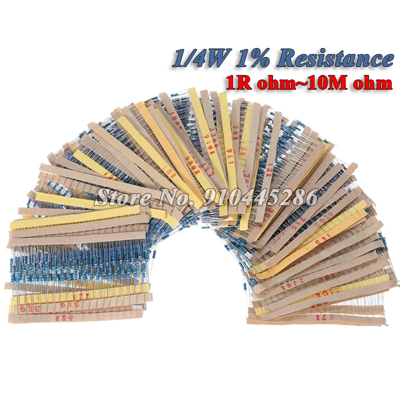 100PCS 1/4W 1% Metal Film Resistor 100R 220R 1K 1.5K 2.2K 4.7K 10K 22K 47K 100K 100 220 1K5 2K2 4K7 Ohm Resistance Ibuw 1R~22M - AliExpress 502 - Товары для дома - ТОПы продаж