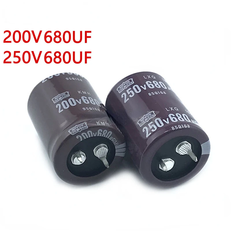 250v680uf capacitor 680uf 200v 22X35/40/45/50 25X30/35 30x30mm aluminum electrolytic capacitor NIPPON capacitores 1PCS