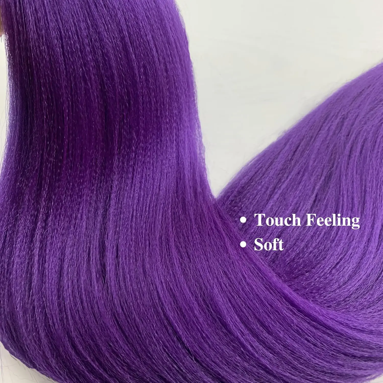 Long Purple Braiding Hair Pre Stretched Synthetic Braiding Hair Extensions for Twist Box Crochet Braids Party Halloween Cosplay 6