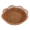Hand-Woven Rattan Storage Basket Fruit Basket Wicker Woven Tray Restaurant Small Container Home Decoration S-23X5.5cm 1