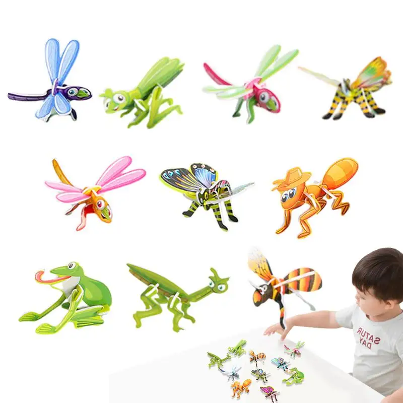 3D Animal Puzzle 3D Jigsaw Puzzles Toy Brain Teaser Puzzles Fun Learning Activities Stem Toy for Creative Thinking super slide brain games handheld brain teaser puzzles handheld games console learning education travel stem toys birthday gifts