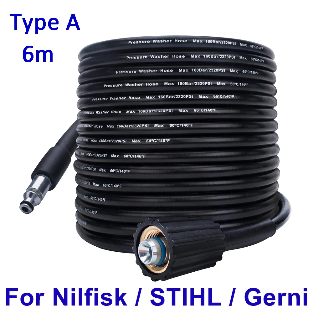 6~10m High Pressure Water Cleaning Hose Pipe Cord Pressure Washer Hose Car washer Water Hose for Nilfisk STIHL Gerni HUSQVARNA