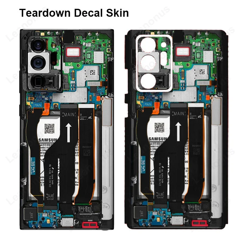 

Colorful Tear Down Skin for Samsung Galaxy Note 20 Ultra 10 Plus Back Protector Film Cover Circuit Board 3M Wrap Unique Sticker