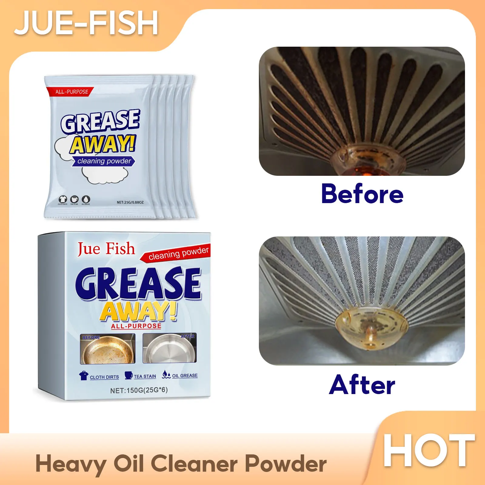 

Heavy Oil Cleaner Powder Oil Pollution Cleaning Cookwares Bottom Decontamination Cooktop Cleaner Kitchen Degreasing Detergent