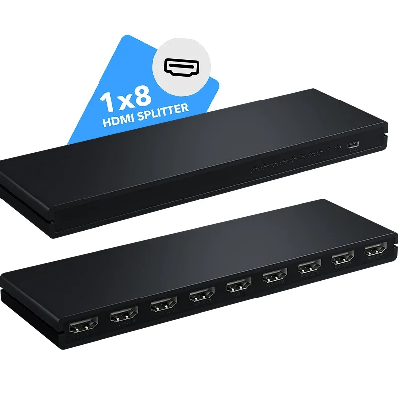 4K 1x8 HDMI Splitter 1 in 8 Out Video Distributor Converter Multi Display Adapte