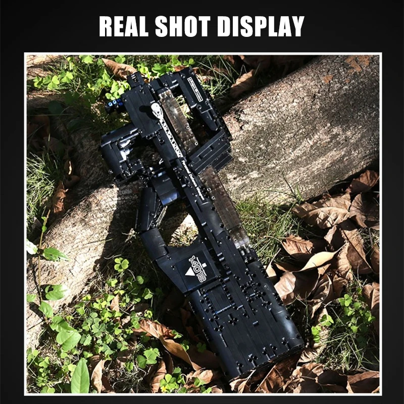 Game Military Series P90 Submachine Building Blocks MOC Technical