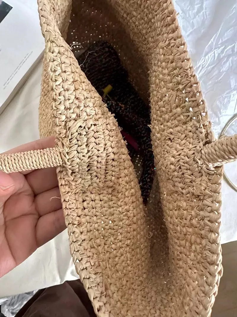 Casual Large Capacity Straw Tote Bag Designer Lafite Women Handbags Handmade Woven Summer Beach Bag Big Shopper Purses 2025