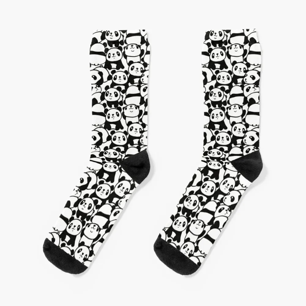 

cute baby pandas Socks Run New year's loose Men's Socks Luxury Women's
