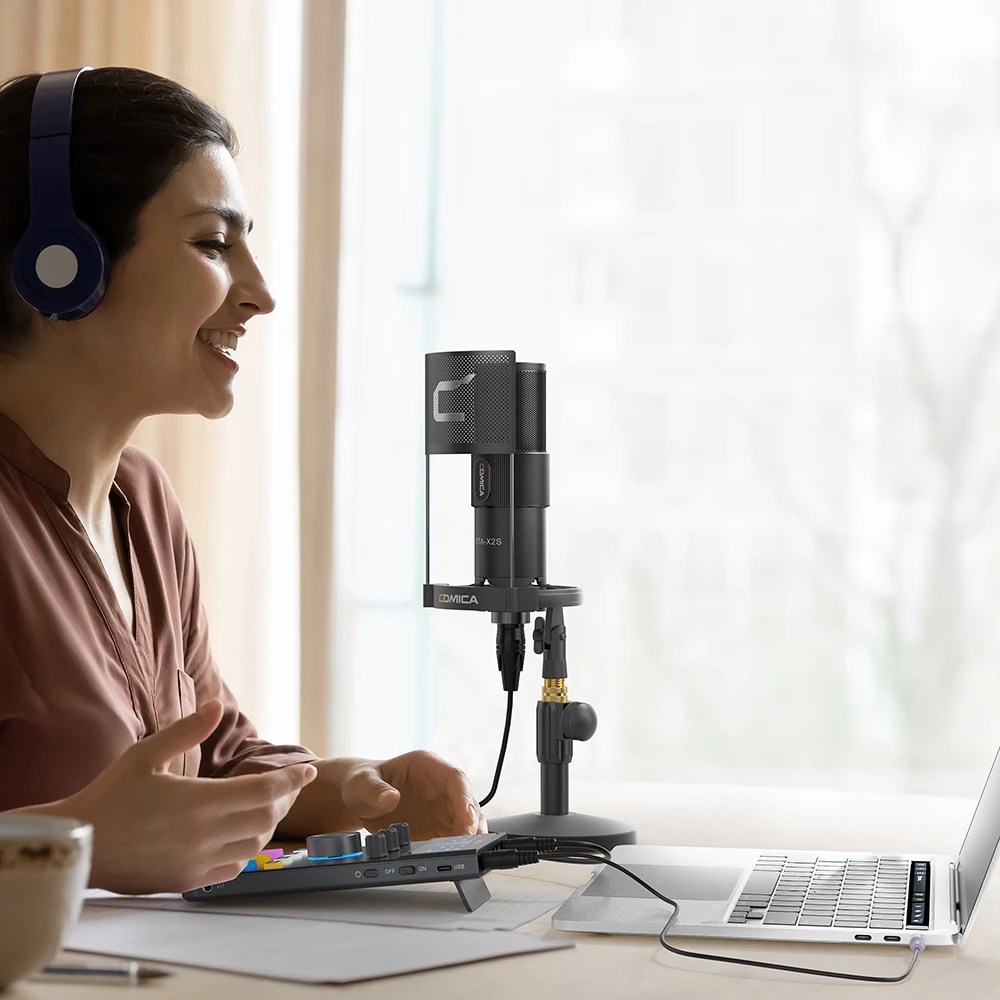 ADCaster C1 C1-K1 Audio Interface With XLR Microphone For Streaming/Gaming/Podca