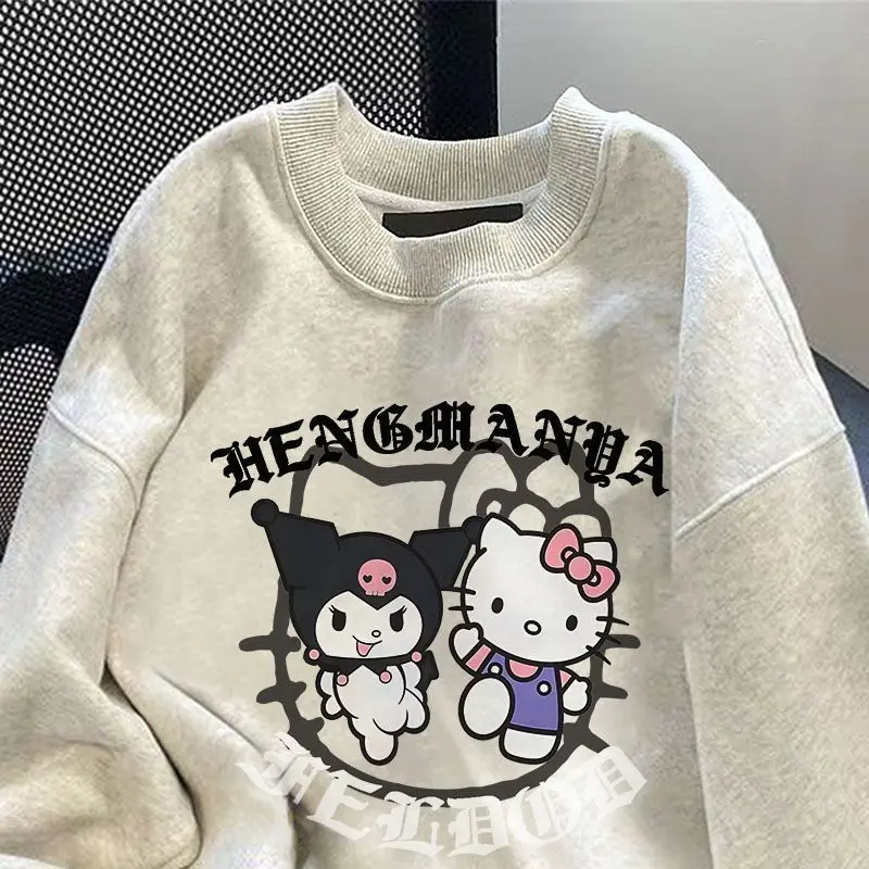 

Sanrio Kawaii Hello Kitty Round Neck Children's Long Sleeved Top Pochacco Cartoon Cute Anime Decorate Toys Girls Christmas Gifts
