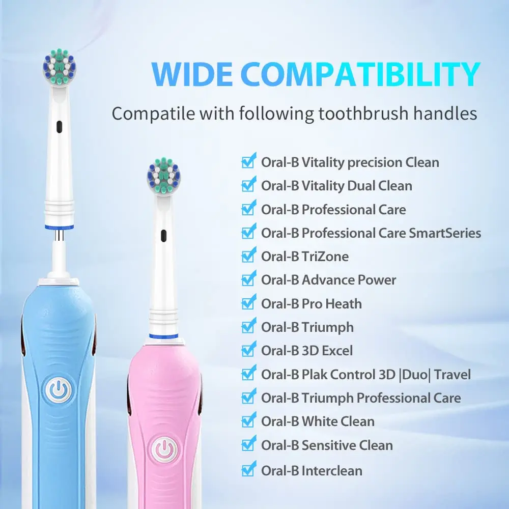 4 Pcs Replacement Electric Toothbrush Heads Professional Compatible for SB-17A Effectively Remove Plaque Teeth Cleaning