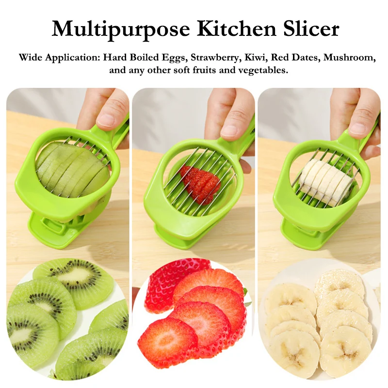 Egg slicer Egg Slicer Hard Boiled Egg Cutter Strawberry Slicer Kiwi Divider Mushroom Food Fruit Vegetable Slicing Mold Tool Kitchen Gadgets