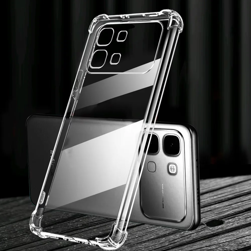 Shockproof Silicone Phone Case - Thick Clear Protective Cover