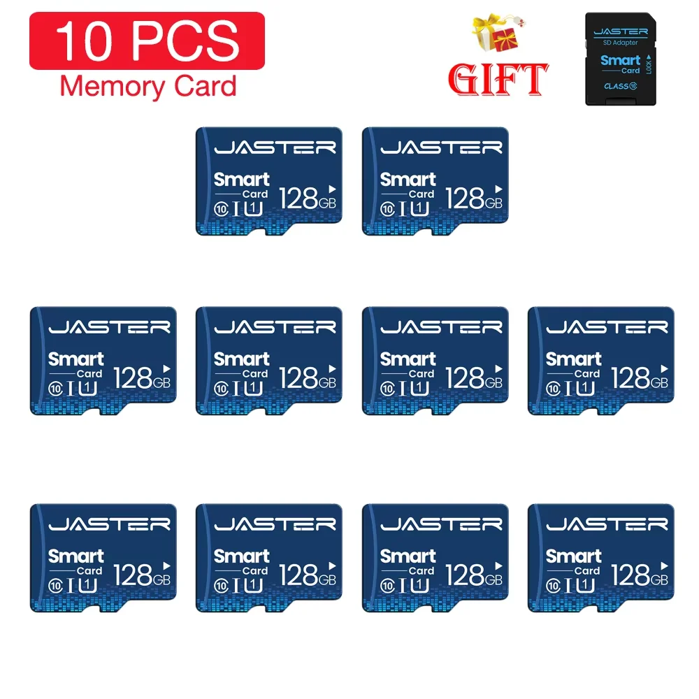 10개 묶음 메모리 카드 미니 TF 플래시 드라이브 고속 클래스10 128GB 32GB 메모리 스틱 카메라용 64GB SD 카드 무료 선물