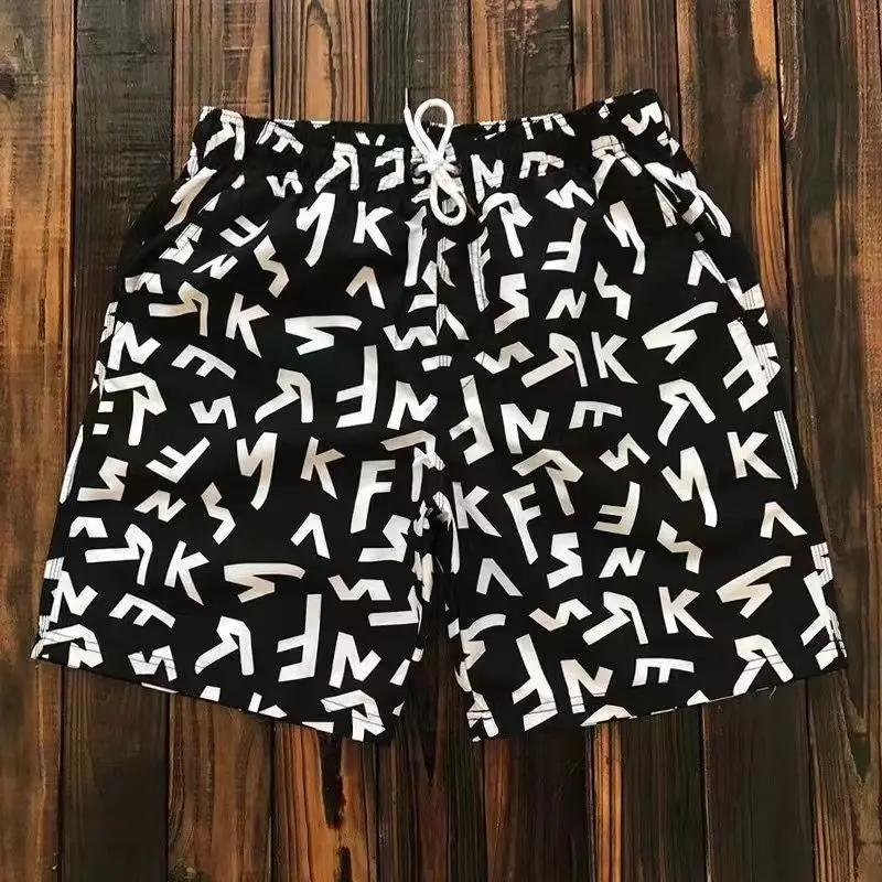 Fashion Brand Cartoon Shorts Women's Men Summer New Casual Loose Three-Dimensional High Waist Wide Leg Pants
