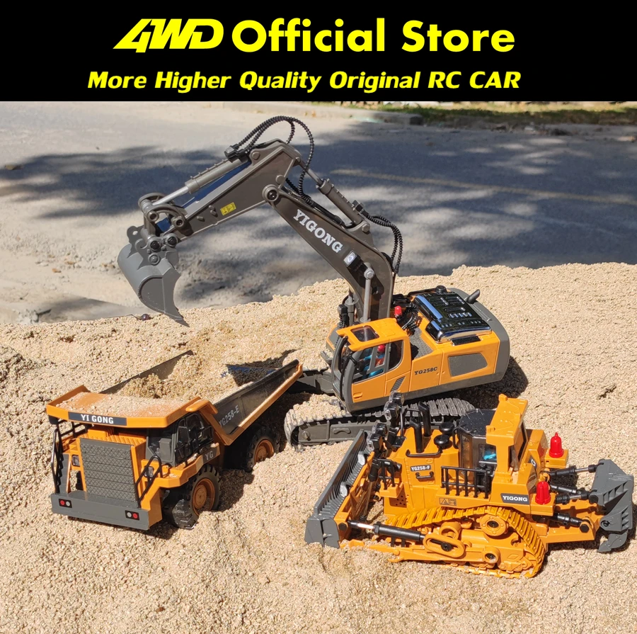 4WD Remote Control Excavator Dump Truck for Kids 2
