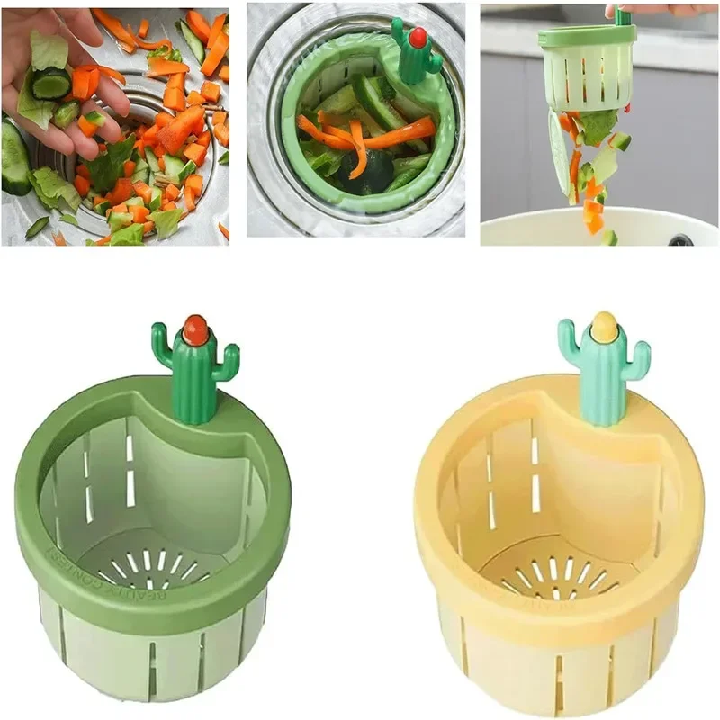 New Anti-clogging Cactus Kitchen Sink Drain Strainer Leakage-proof Food Waste Catcher Plug Filter Basket Sink Drain Kitchen Tool