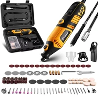 DEKO 220v Kit d'outils rotatifs électriques outils rotatifs à main Mini pour bois/métal, meuleuse électrique perceuse 1