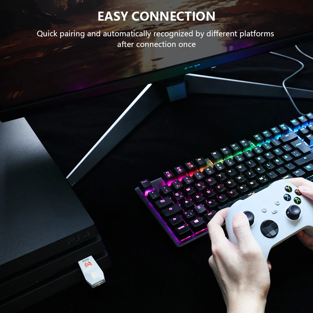 빅빅 WON R100 Pro USB 무선 어댑터 (윈도우 PC, 스위치, PS4, PS5, XBOX One S 호환)