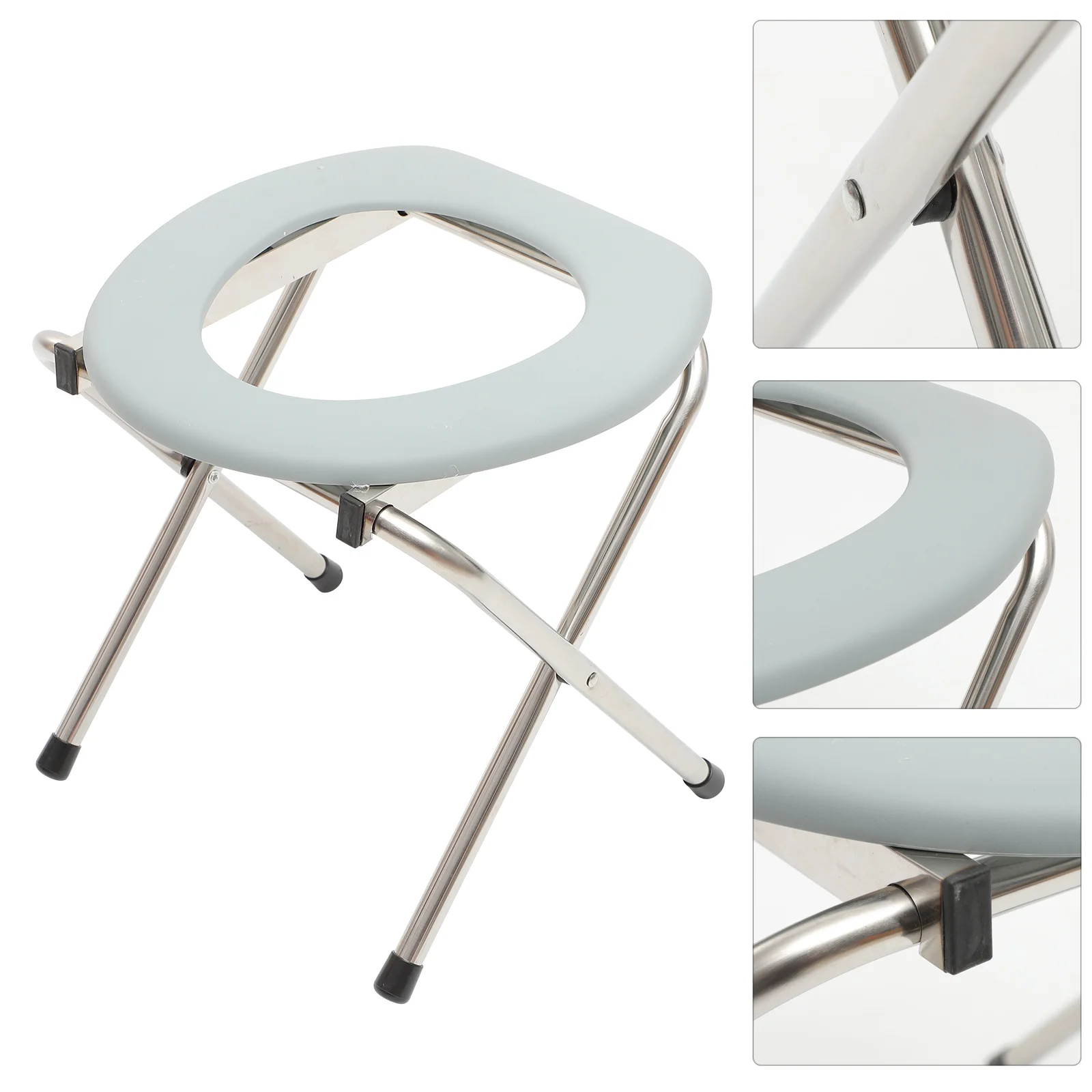 

Foldable Toilet Chair, Folding Toilet Camping Toilet Travel Toilet Car Toilet Camp Commode, Portable Toilet for Camping