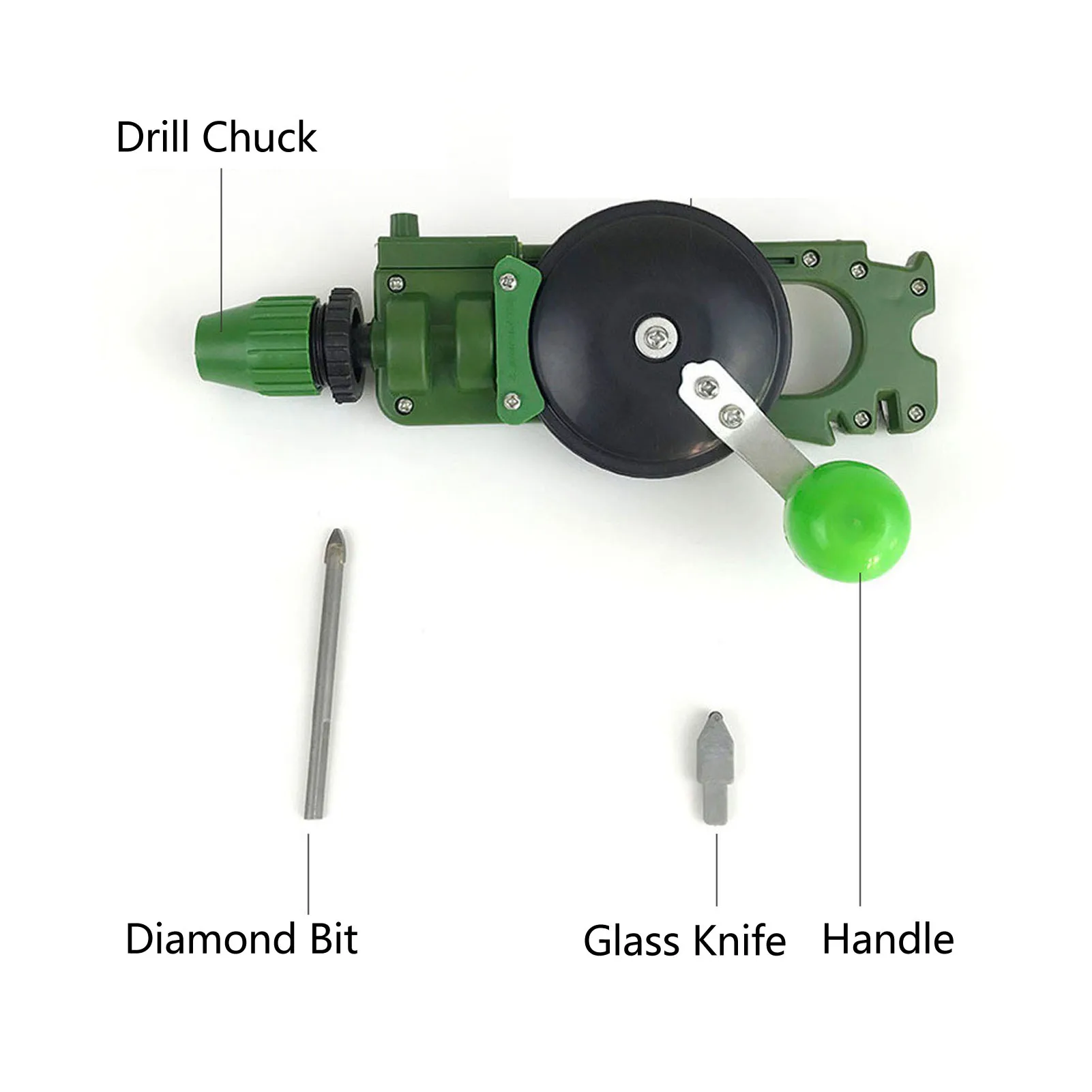 Manual Drill Cutter Hand Crank Drill Multifunctional Glass Ceramic Cutting Hole Drilling Knife Scissors Sharpening Manual Drill 5