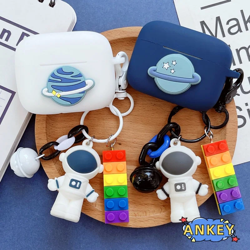 Per Amazon Echo Buds / Echo Buds 2 Cute Blue Astronaut Buds2 Custodia In Silicone Per Auricolari Auricolari Custodia Protettiva Morbida Per Cuffie