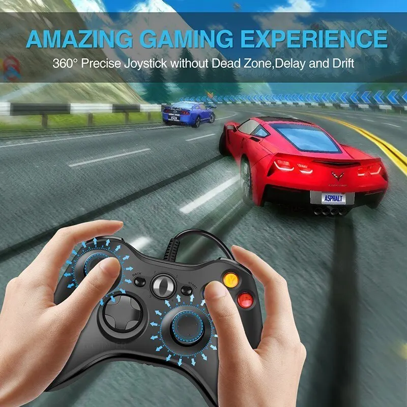 Wired USB Game Controller for Xbox360 and PC
